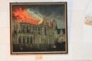 Painting of the 1973 fire in Nantes cathedral