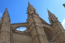 Spires at the front of the Palma Cathedral