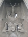 Detail of the Passion Facade at Segrada Familia in Barcelona