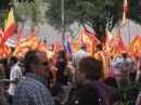 Lots of Catalan flags during the demonstration in Barcelona 
