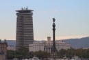 Columbus statue and surrounding skyline in Baarcelona