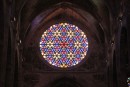 Stained glass window in Palma Cathedral but not the new Gaudi one.