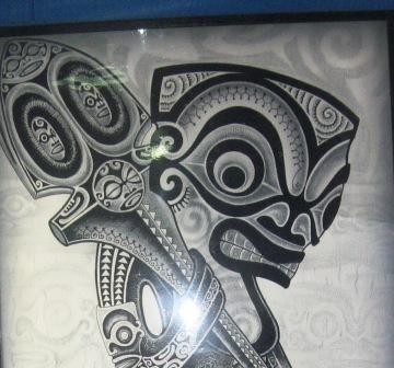 Marquesan art by Simeon Huuti, Tatoo Artist.