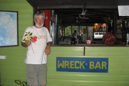 Chuck, winning a bouquet at the crab races!
Robinson Crusoe Island
