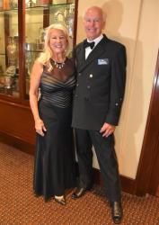 Our friends Gord and Ruth all gussied up for yacht club formal dinner