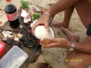 food from heaven - palm heart - grilled fish...(not the coke)