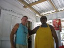 Gary and Morris - we found Morris at a roadside BBQ place in Roatan. Morris did some carpentry work for Gary aboard the "Miss Terry", way back in the 1980