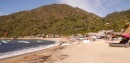 First time to Yelapa: View down the beach