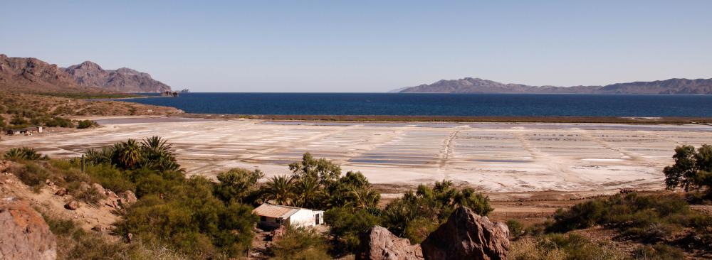 San Evaristo northbound: Salt pond industry gone dry