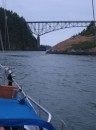 Approaching the narrows of Deception Pass.