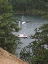 Anchored in Reid Harbor at Stuart Island.