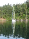Anchored in the north bay at Jones Island.