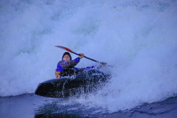 White water kayaker