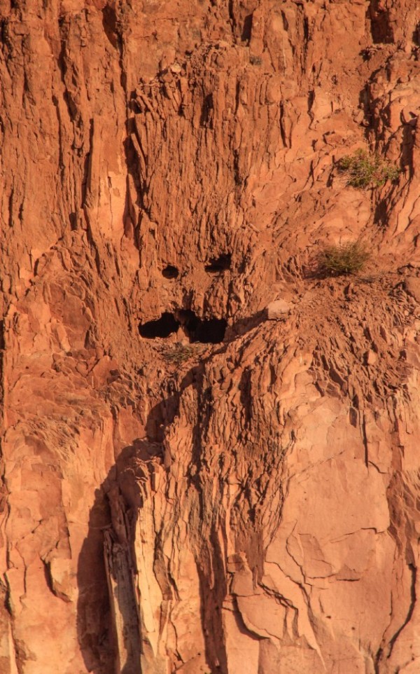Face in the cliff
