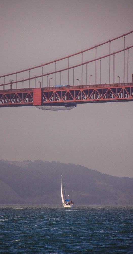 Friday passing under the Golden Gate.