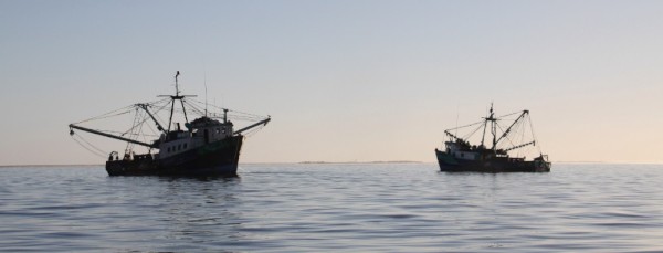 Fishermen silhouettes.