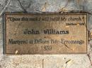 John Williams Plaque - Martyred Missonary