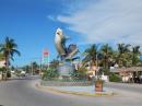 Marlin sculpture on main road into Barra