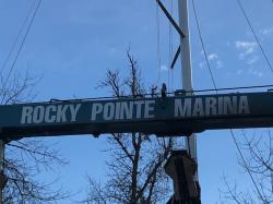 Where magic happens!: 3 hours later we arrived without incident at Rocky Pointe Marina & Boat Yard off of the Multnomath Channel where our Boat Yard work of Un-stepping our Mast, Bottom Paint, Through Hulls work etc. will be completed over the next few weeks.