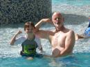 Bob and Parker in the pool