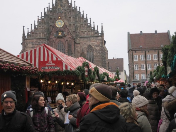 Christmas market and one of the churches.  Most are Lutheran.  However they kept all the Catholic statuary so it is confusing in the sanctuary