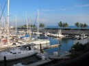 view from the bar at the yacht club
