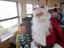 Parker meets Santa on the train