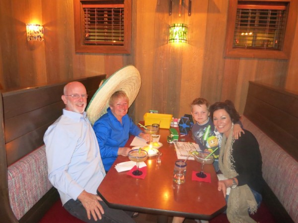 pre birthday dinner at a Mexican restaurant we all love.  
