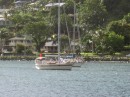 At anchor in Pago Pago, American Samoa