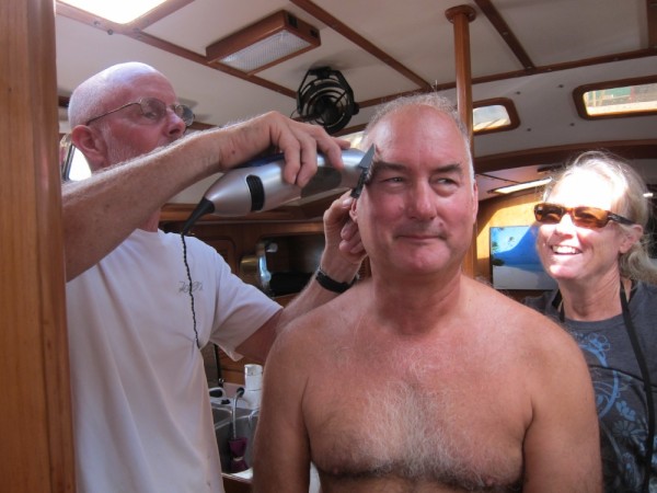 Jeff needs a Marine haircut and Bob obliges
