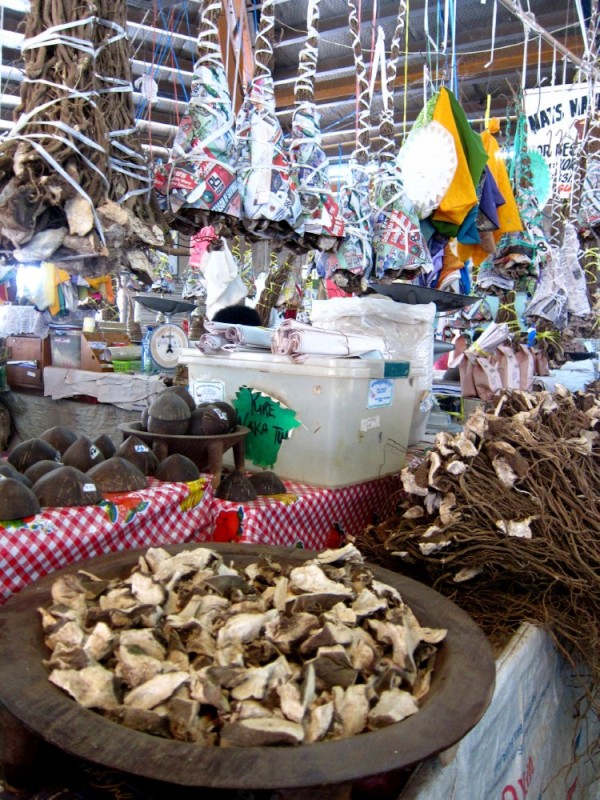 A whole floor of the market for Kava