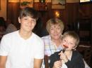 Miles, Parker and Nanna at the Mexican restaurant