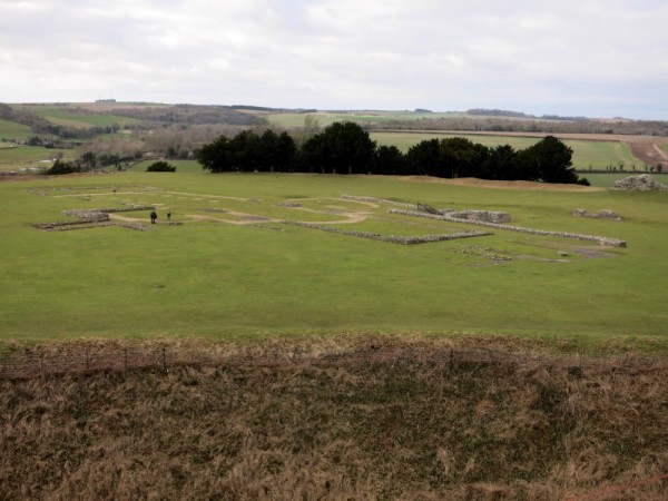 Looking out at the remains of the Sarum Cathedral