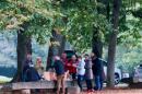 folk picnicking in France 