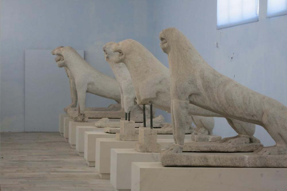 The famous lions in Delos: Island off of Mykonos