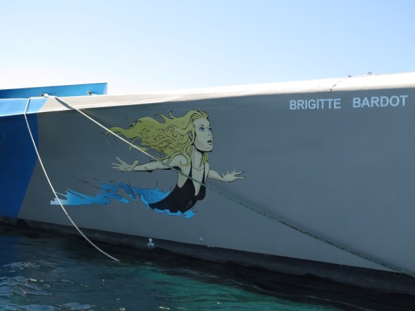 Brigid Bardot, a Sea Shepherd boat, was anchored in Utila