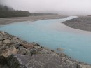 Blue-colored river