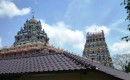 The ornate Sri Murugan Hindu Temple. The tower is called a 