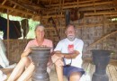 In a "social" hut with a Moko drom. The drum is made of bronze and is of indeterminate age but certainly is ancient. Letefui. 6/9/13