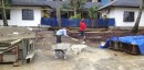 The Tirta Kencana Hotel at Amahusu is undergoing a major rebuild and renovation and this is how: by hand! The quantity of concrete mixed and poured by hand in this country is amazing. 3/9/13