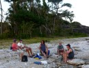 Virginia, Nick, Raewin, Martin and Graeme. Sundowners on Purdaboi Island. 17-9-12
