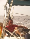 Captain John at the helm.