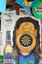 Dart board at Sundowners Bar in New Plymouth.