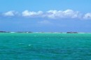 Beautiful view just after sailing through the cut from the Exuma Sound heading for Barreterre.