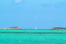 View from inside the cut of a boat sailing on the Exuma Sound.