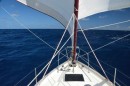 June 4. Double headsails still set for the tailwind