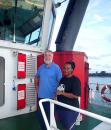 Richard with the tugboat captain, Thandeka