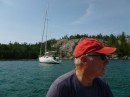 From our dinghy as we explore Sinclair Cove.