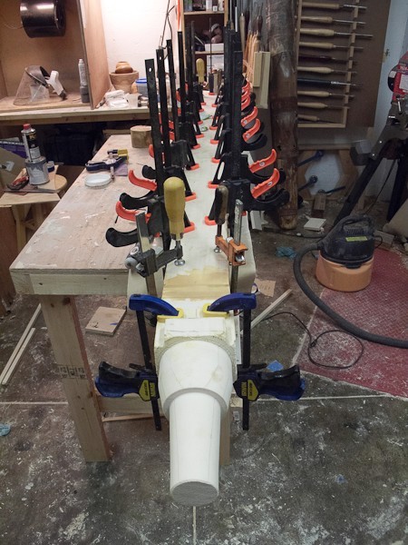 Clamping 10 - 3/4" planks