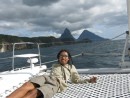 Approaching the Pitons